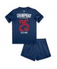 Günstige Paris Saint-Germain Heimtrikotsatz Kinder 2024-25 UCL Champions Kurzarm (+ Kurze Hosen)